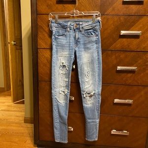 American eagle distressed jeggings